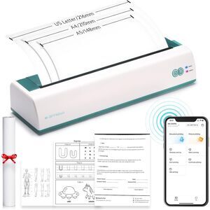 OFFNOVA Portable Wireless Thermal Printer Green (1731)